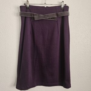 Anthropologie Girls From Savoy skirt with velvet like accents size 4